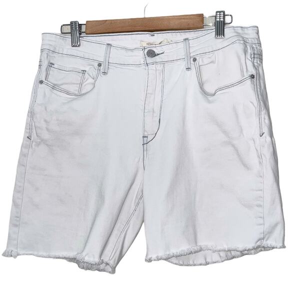 Levi's Mid Rise Cut Offs - Skinny Jean Cut - White - Size 33 - Picture 1 of 2
